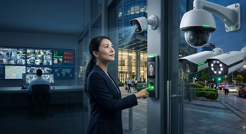 CCTV and biometric device installation